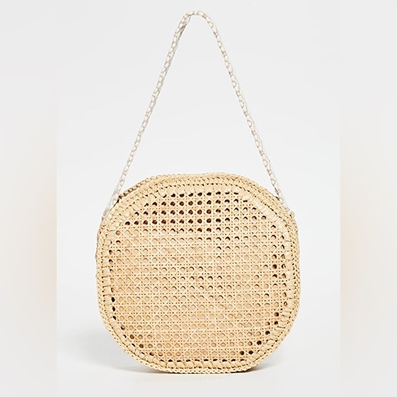 Caterina Bertini Bags Caterina Bernini Round Straw Bag Purse Resort